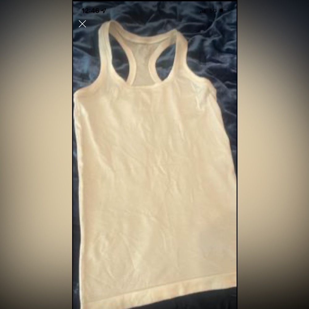 Lululemon White Logo Tank 2 Small